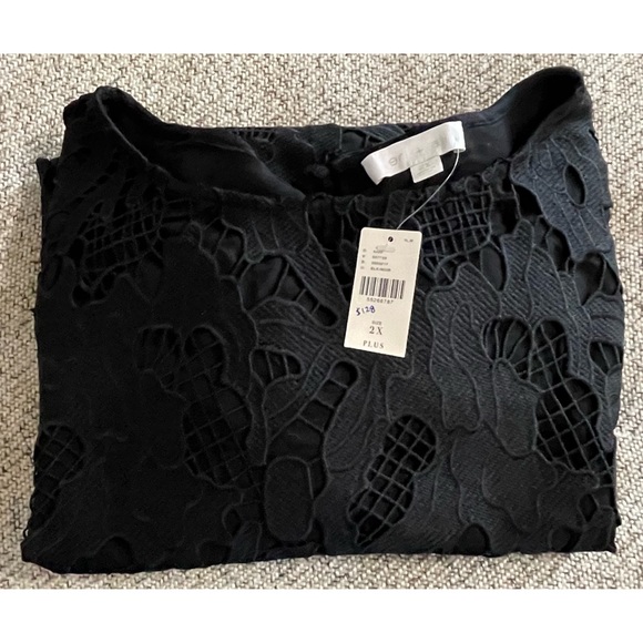 Anthropologie Anne Marie Black Lace Top NWT SZ 2X - Picture 12 of 15